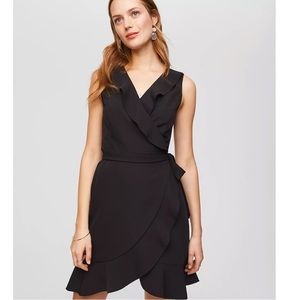 Ruffled Sleeveless Wrap Dress